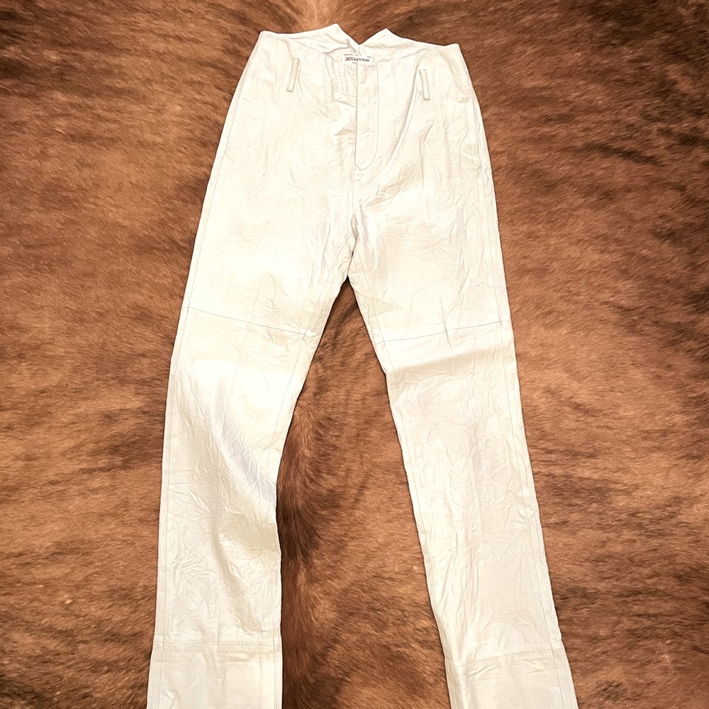 Zadig & Voltaire crinkle leather pants
